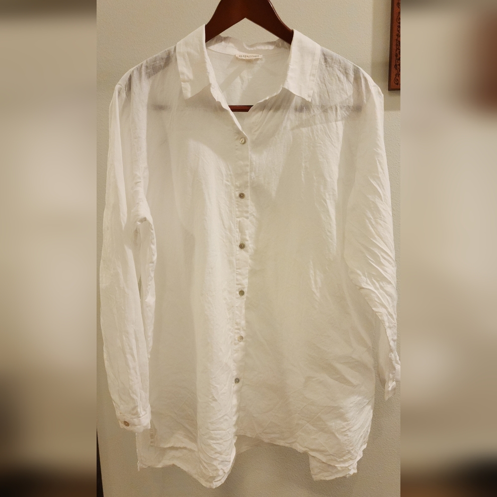 Eileen Fisher Linen Button Down Shirt